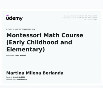 Certificado — Matemática Montessori