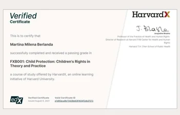 Certificado — Protección de niños; Derechos de los niños en teoría y práctica